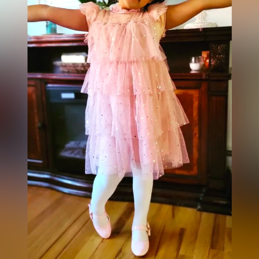Mesh & Glitter dress for girls size small